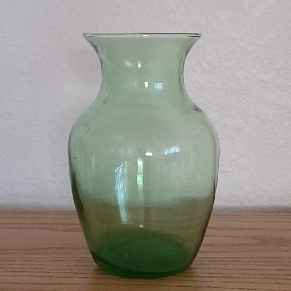 Green Glass Vase